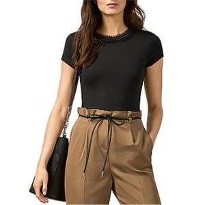 Ted Baker Jacii Frill Neck Fitted T-shirt